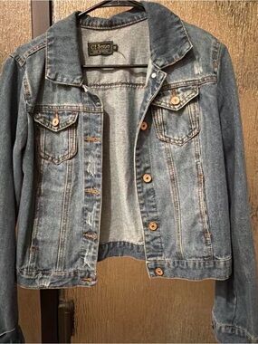 Ci Sono Light Blue Denim Jacket with Button Front